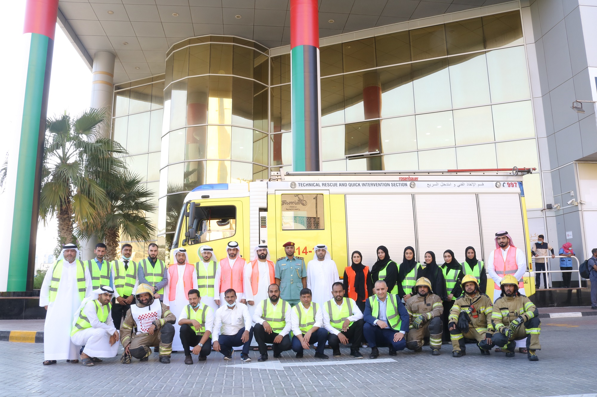 Evacuation drill for the Ajman Chamber's building