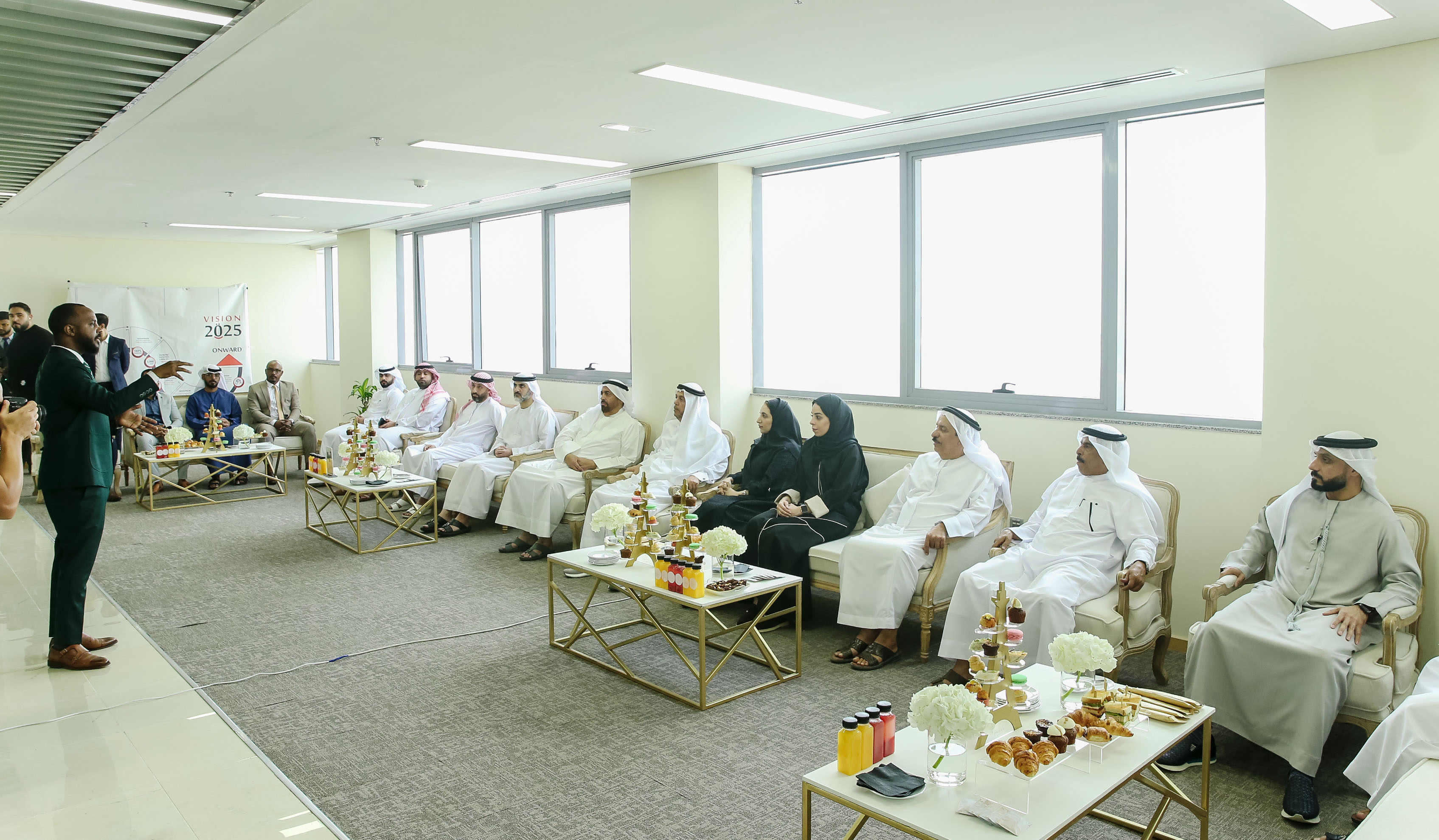 The Ajman Chamber delegation visited Tafaseel BPO Group and was briefed on its development plan
