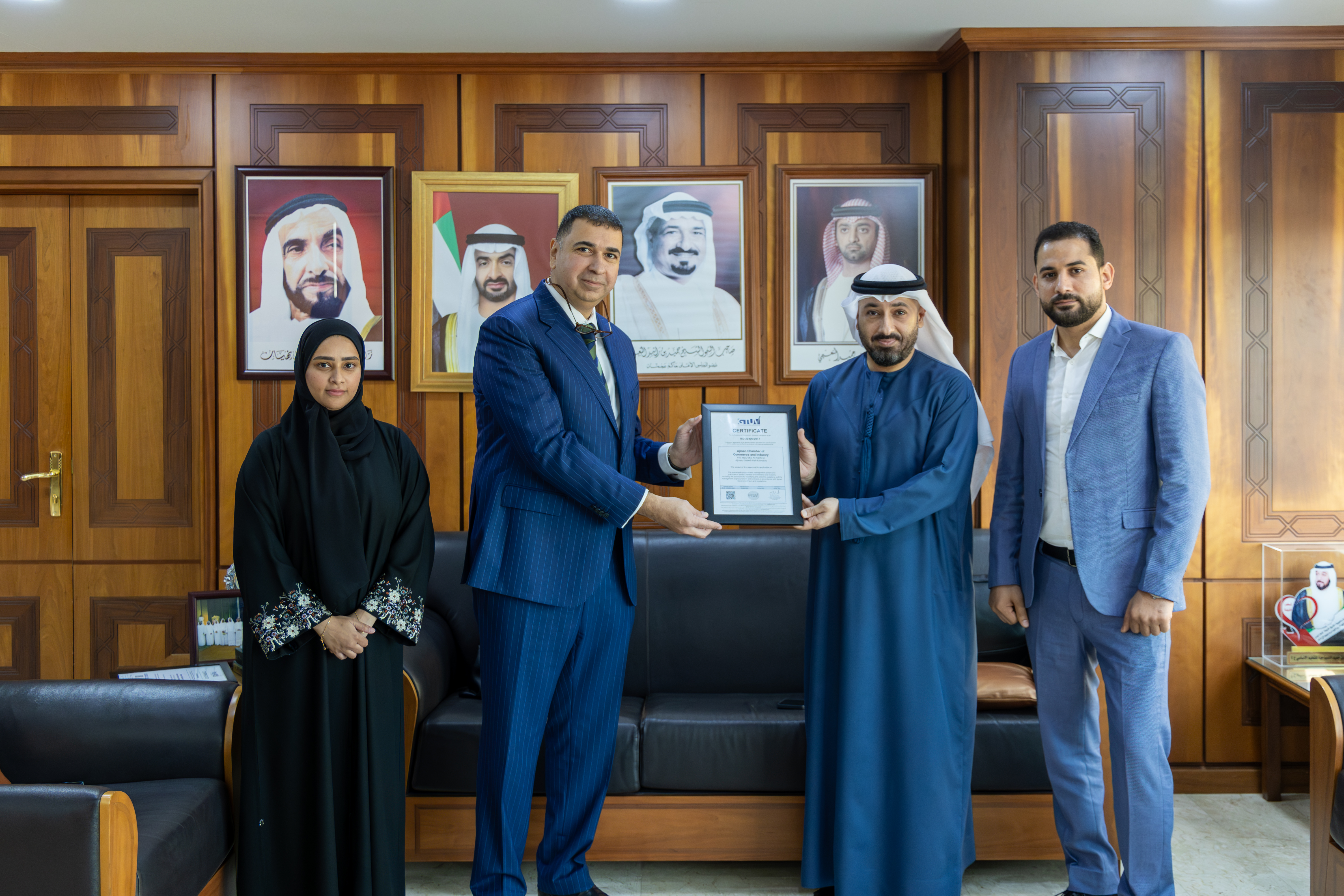 Ajman Chamber achieves an exceptional achievement by obtaining the Institutional Governance ISO